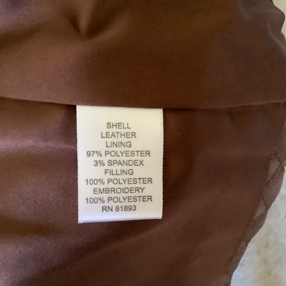 Isaac Mizrahi Suede & Lamb LeatherJacket w/ Quilted Details Saddle Brown SZ 14 - Picture 15 of 16